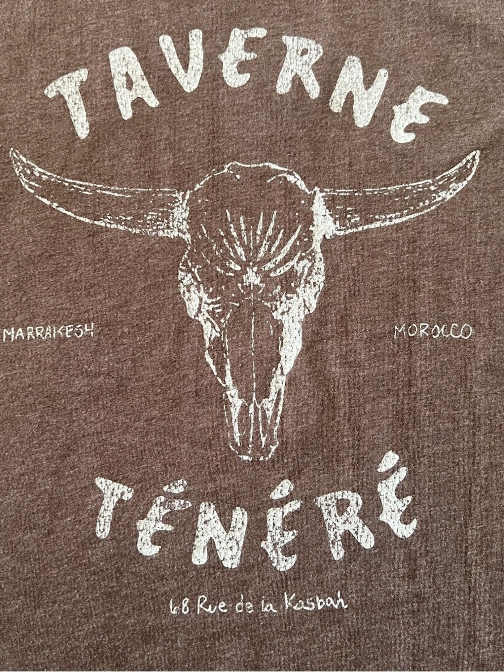 Reserve 84 Brown Longhorn Morocco Graphic Muscle Tank Top XS Western Boho - Picture 10 of 13